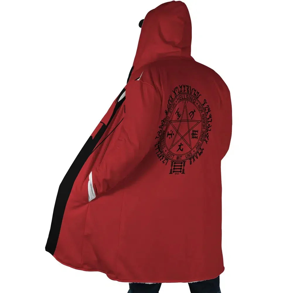 Hellsing Alucard Emblem Anime Hoodie Coat | Dream Cloak - ANIME FIBER