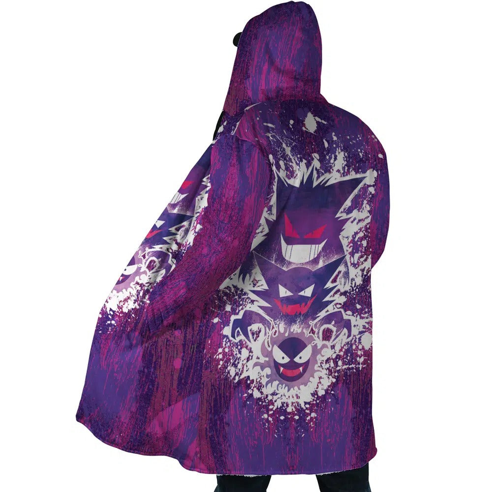 Pokemon Gastly Haunter Gengar Anime Hoodie Coat | Dream Cloak