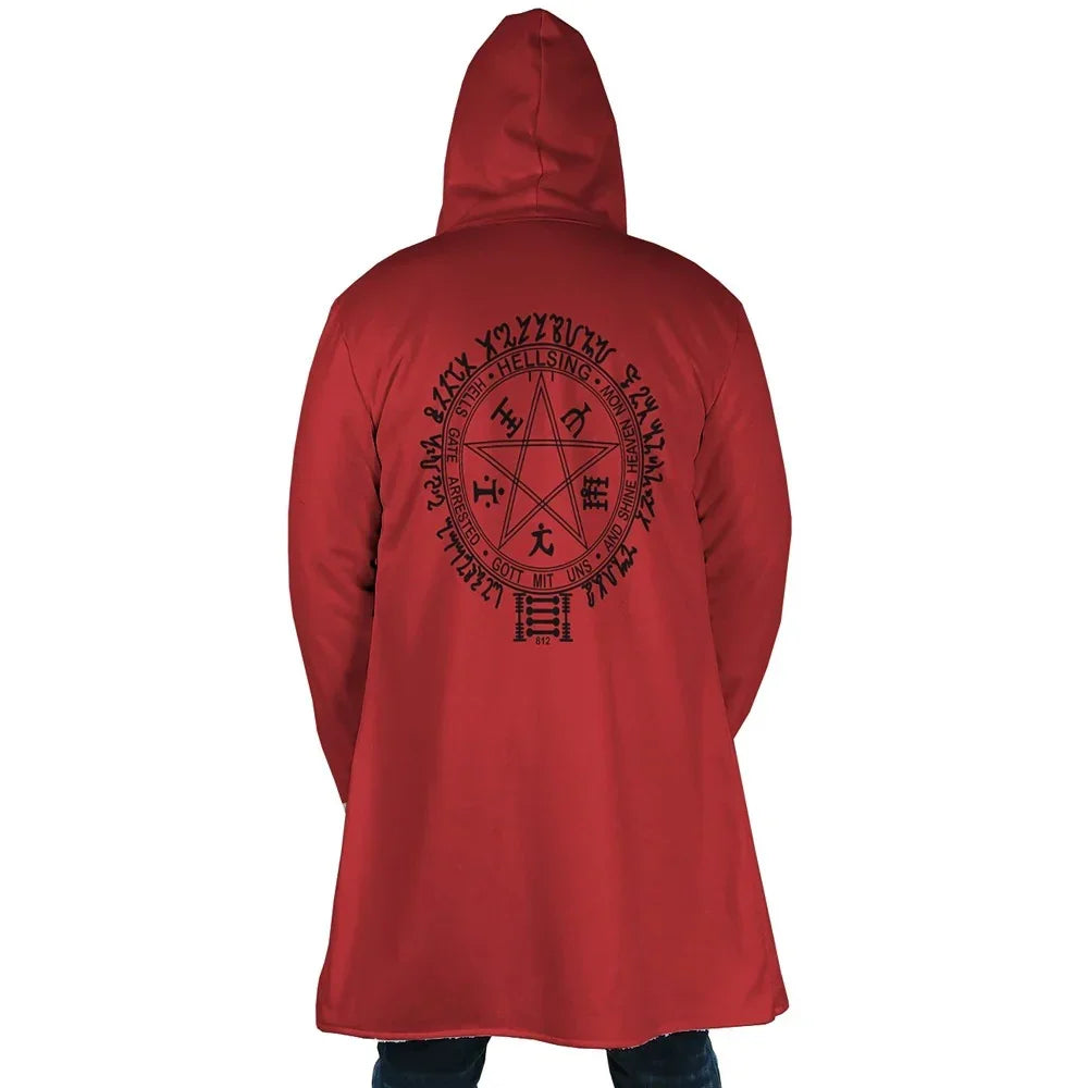 Hellsing Alucard Emblem Anime Hoodie Coat | Dream Cloak - ANIME FIBER