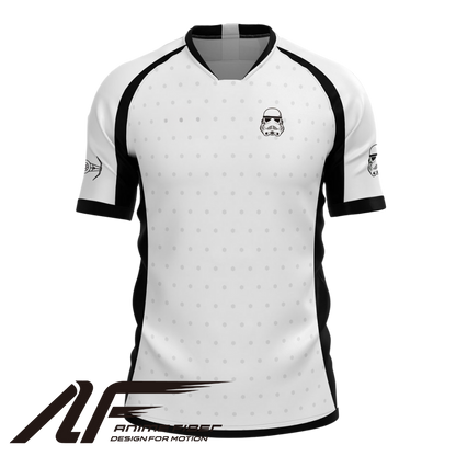 Front view of anime-inspired soccer jersey from Anime Fiber.
