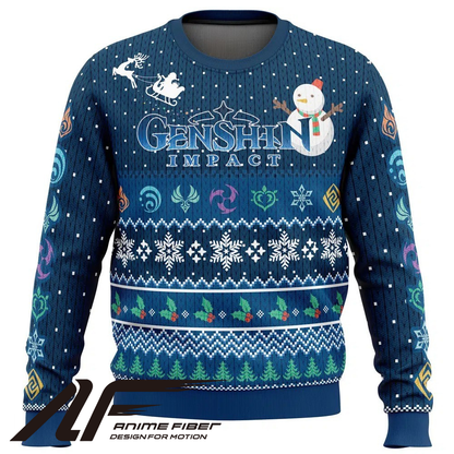Genshin Impact Happy Holidays Christmas Sweatshirt