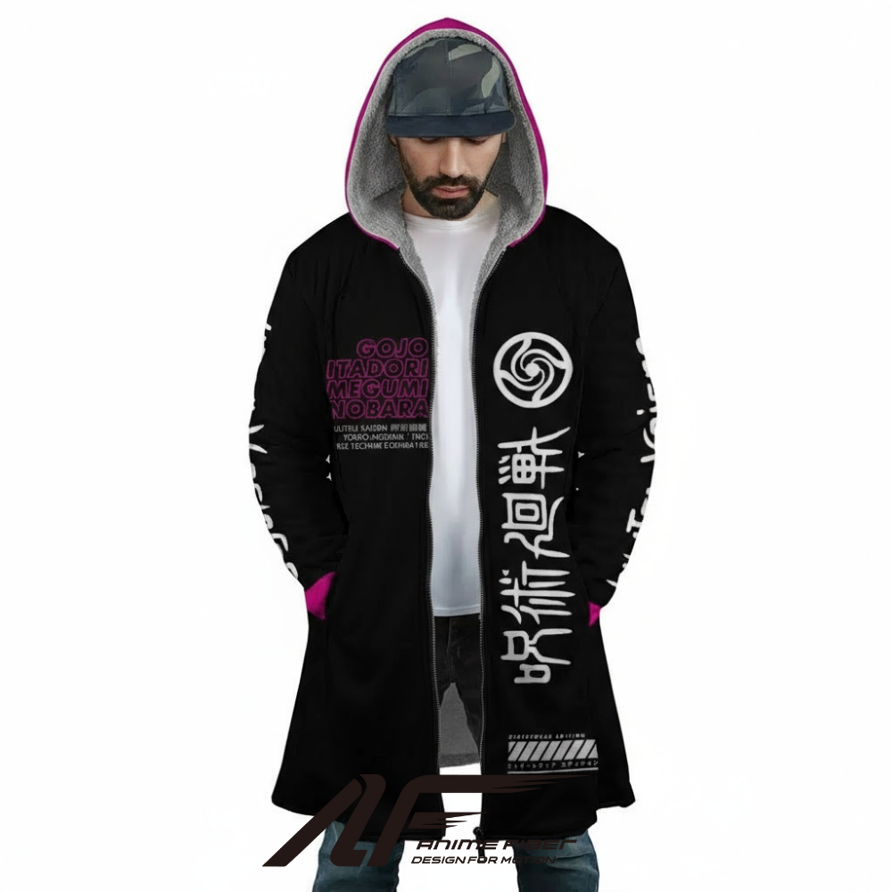 Jujutsu Kaisen Pink Gojo Anime Hoodie Coat | Dream Cloak