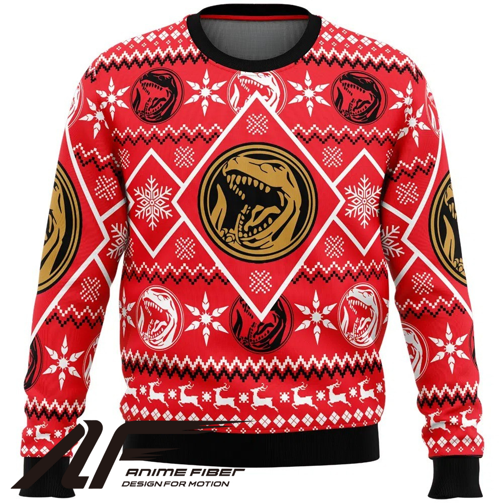 Power Rangers Red Ranger Christmas Sweatshirt