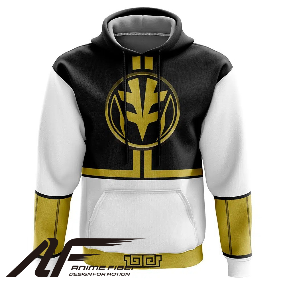 Power Rangers White Ranger Mighty Morphin Hoodie - ANIME FIBER