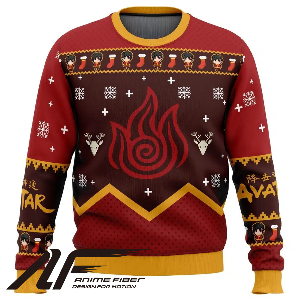 Avatar The Last Airbender Firebenders Christmas Sweatshirt