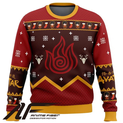Avatar The Last Airbender Firebenders Christmas Sweatshirt