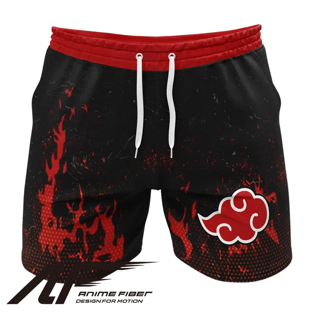 Naruto Akatsuki Red Cloud Pride Gym Shorts