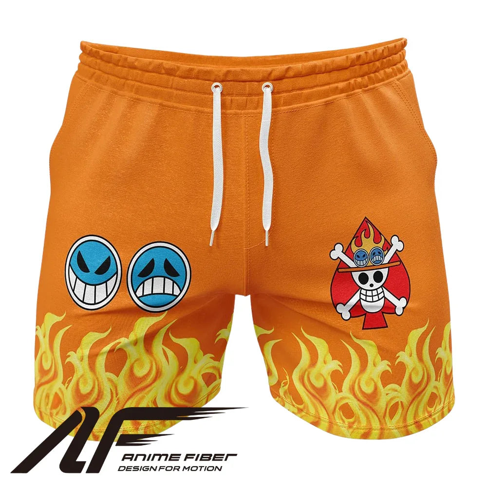 One Piece Portgas D. Ace Gym Shorts