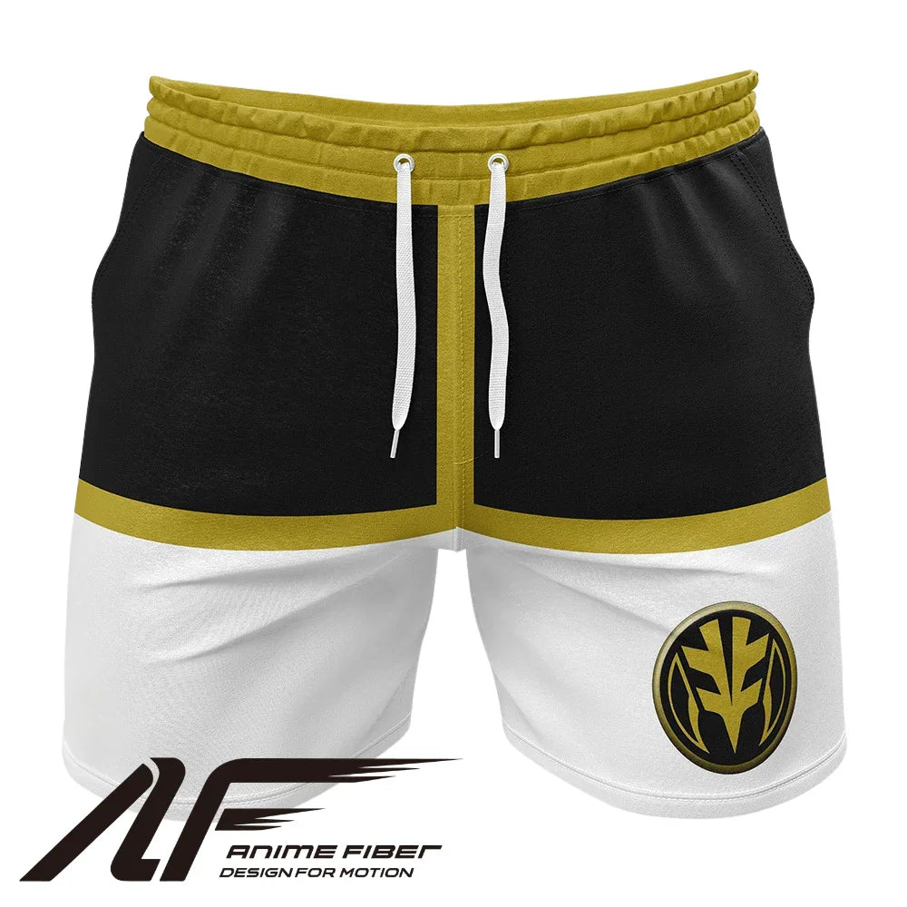 Power Rangers White Ranger V2 Mighty Morphin Gym Shorts