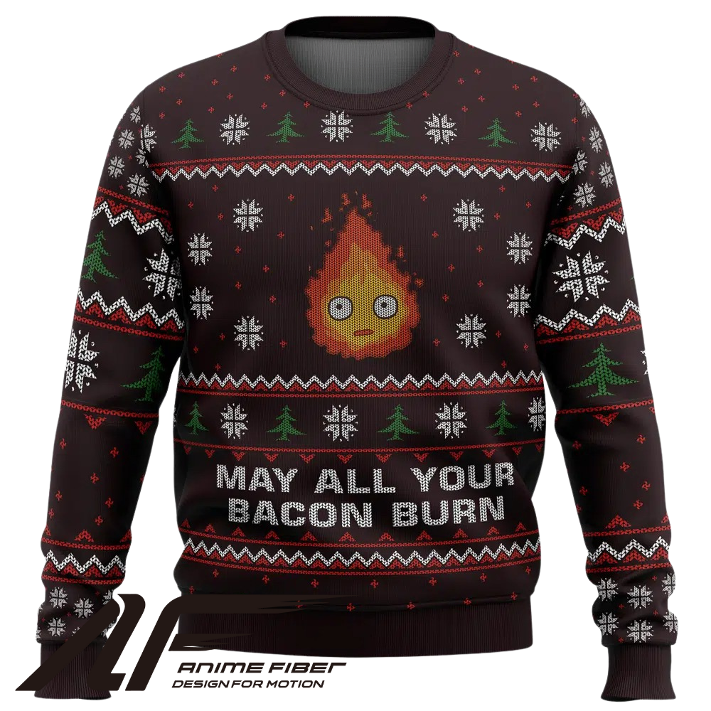 Ghibli May All Your Bacon Burn Christmas Sweatshirt