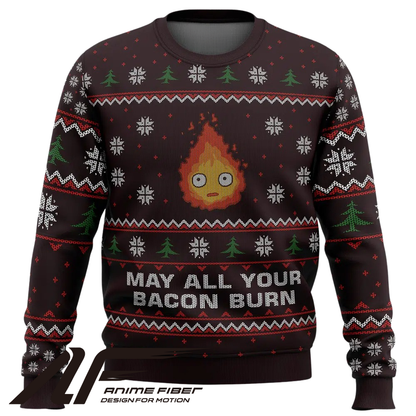 Ghibli May All Your Bacon Burn Christmas Sweatshirt