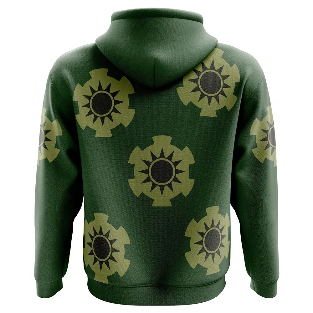 One Piece Zoro Wano Pattern Hoodie - ANIME FIBER