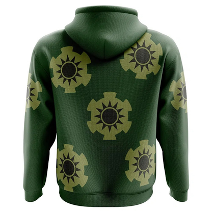 One Piece Zoro Wano Pattern Hoodie - ANIME FIBER