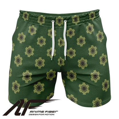 One Piece Zoro Wano Pattern Gym Shorts