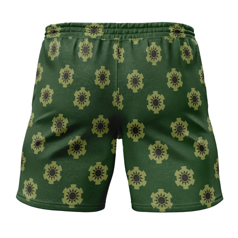 One Piece Zoro Wano Pattern Gym Shorts