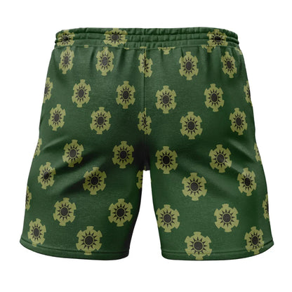 One Piece Zoro Wano Pattern Gym Shorts