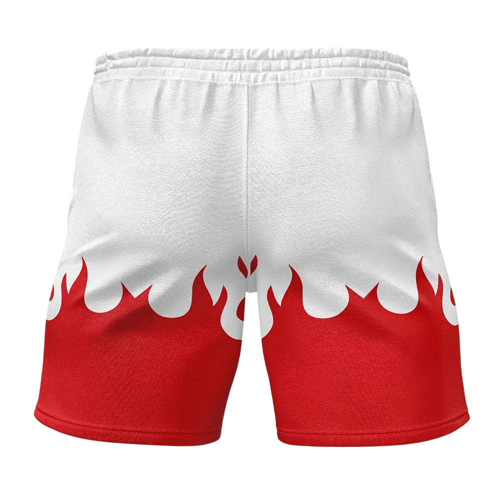 Naruto Shippuden Minato Namikaze 4th Hokage Cloak Gym Shorts