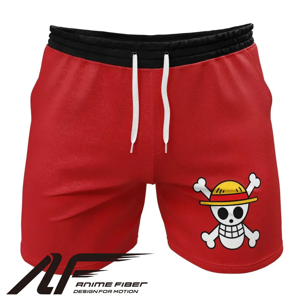 One Piece Luffy Straw Hat Pirates Gym Shorts