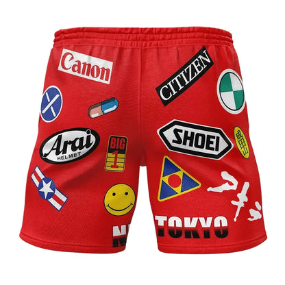 Akira Kaneda Bike Decals Gym Shorts
