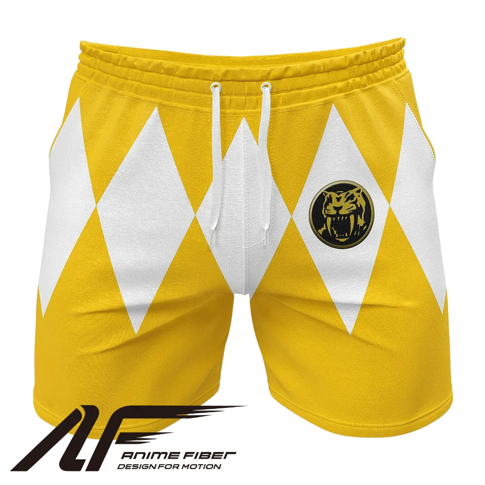 Power Rangers Yellow Ranger Mighty Morphin Gym Shorts