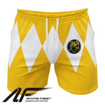 Power Rangers Yellow Ranger Mighty Morphin Gym Shorts