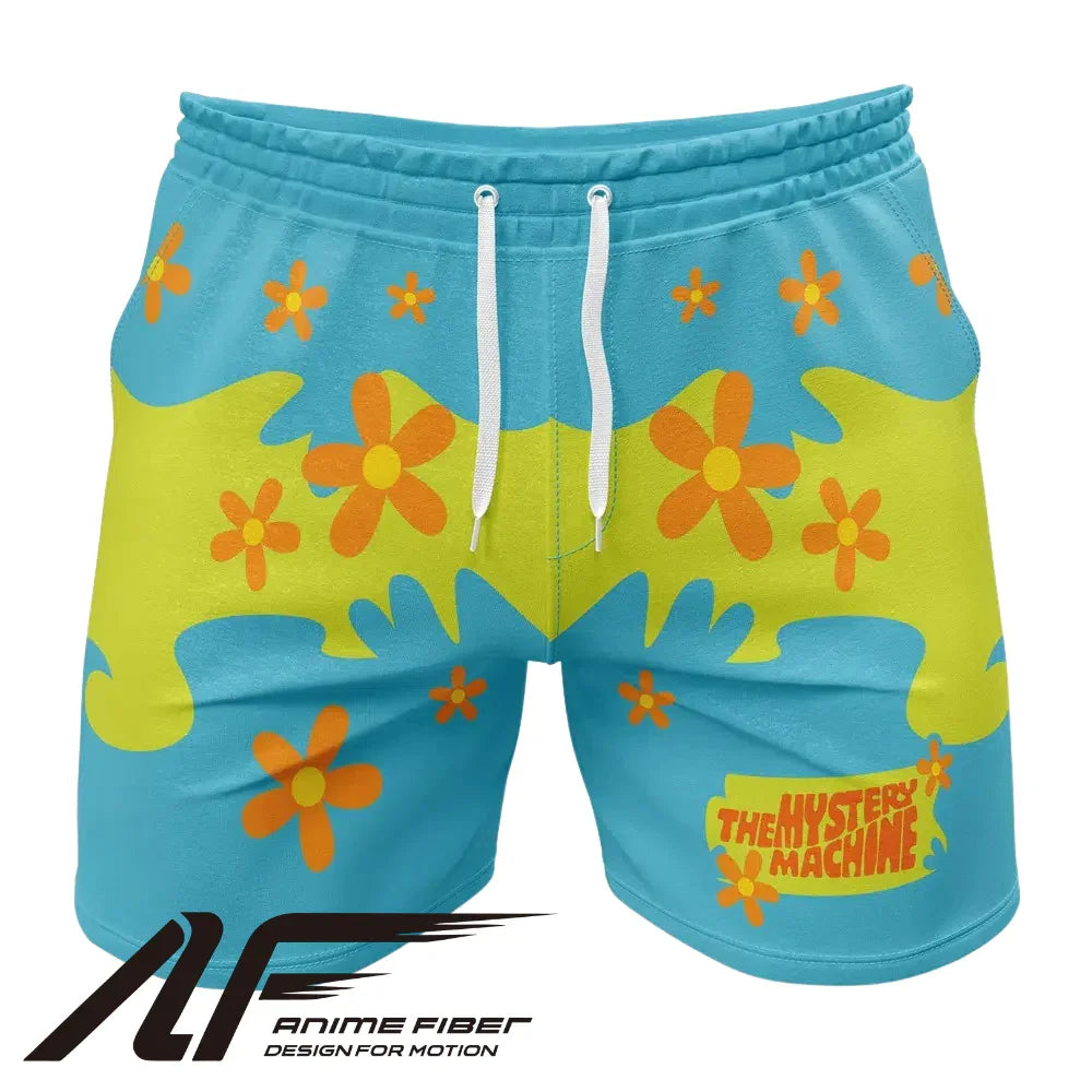 Scooby-Doo Mystery Machine Pattern Gym Shorts