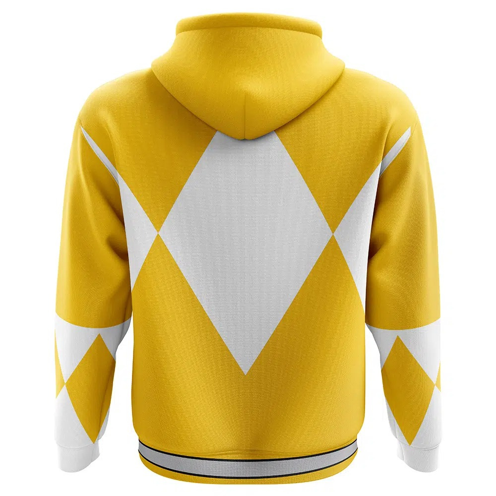 Power Rangers Yellow Ranger Mighty Morphin Hoodie - ANIME FIBER