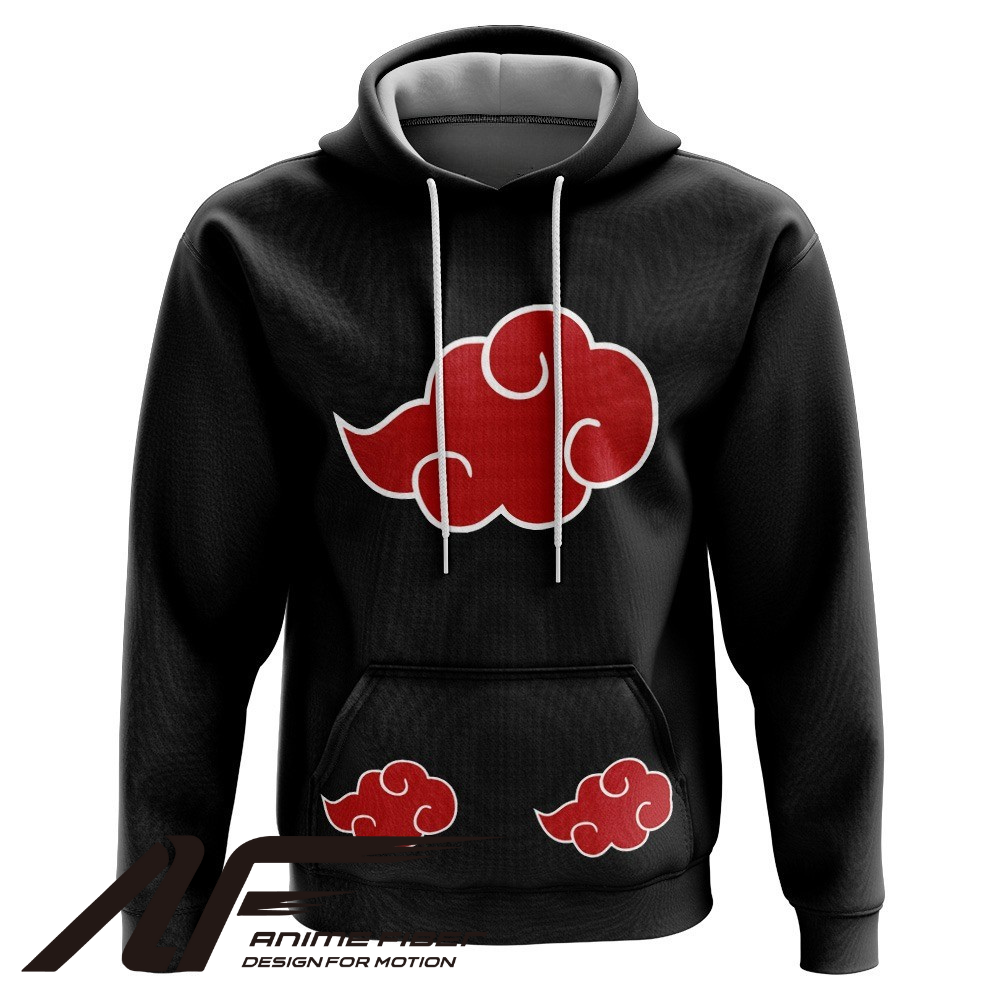 Naruto Akatsuki Minimalist Hoodie - ANIME FIBER