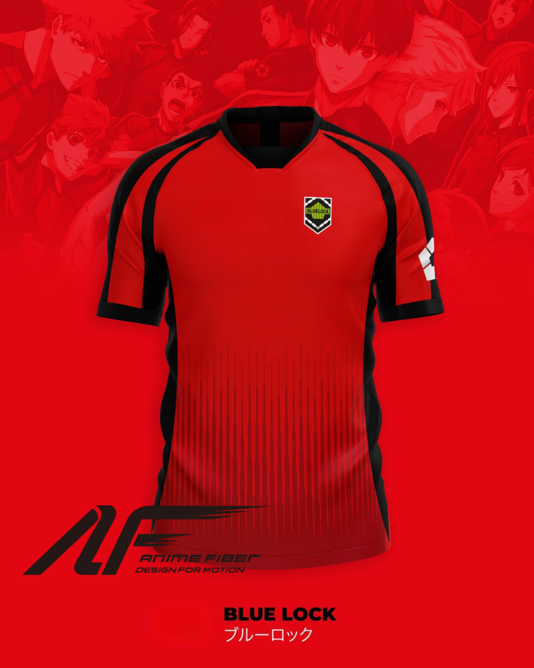 Red Team Soccer Jersey | Blue Lock Anime Jersey