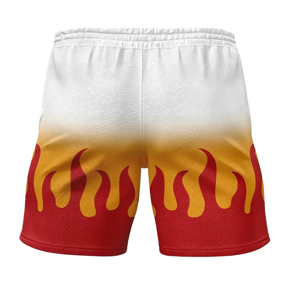 Demon Slayer Kyojuro Rengoku Gym Shorts