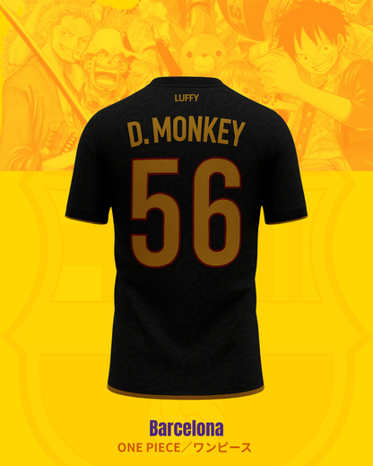 Straw Hat Pirates X Barcelona Soccer Jersey | One Piece Anime Jersey