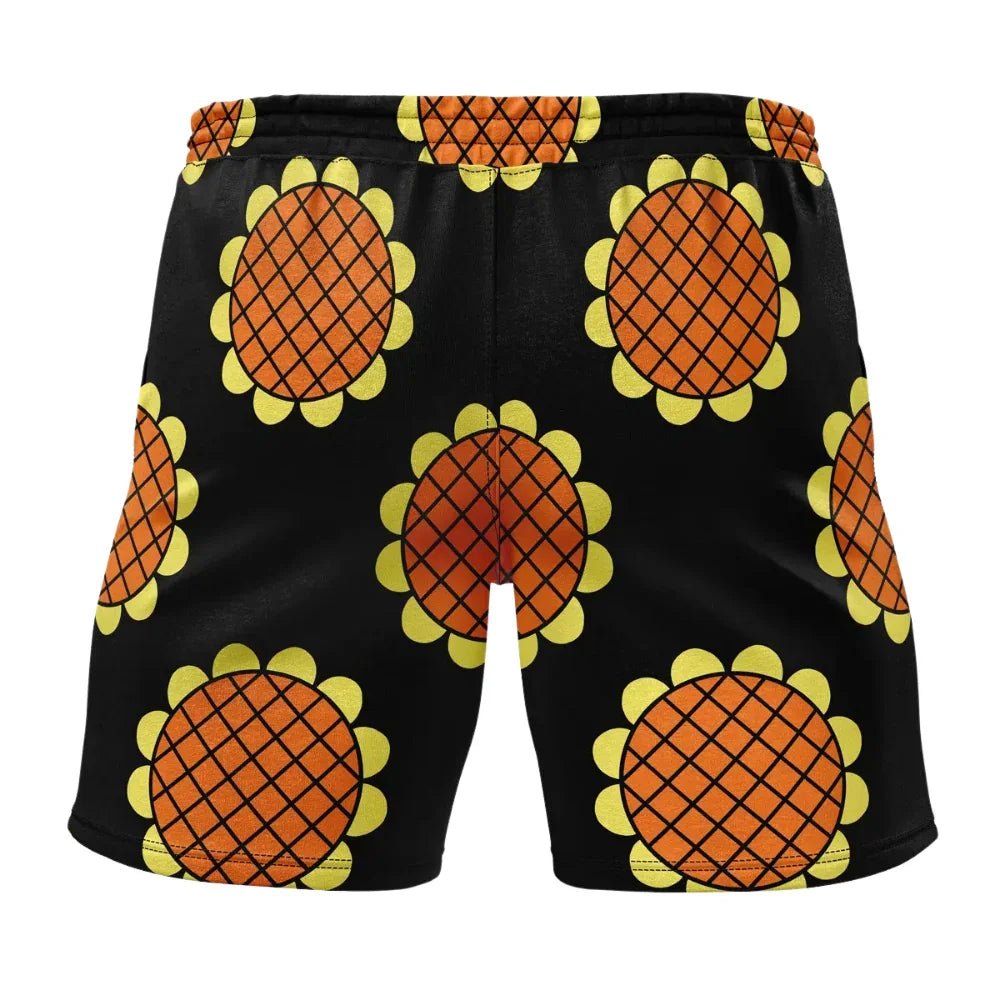 One Piece Monkey D. Luffy Black Dressrosa Gym Shorts