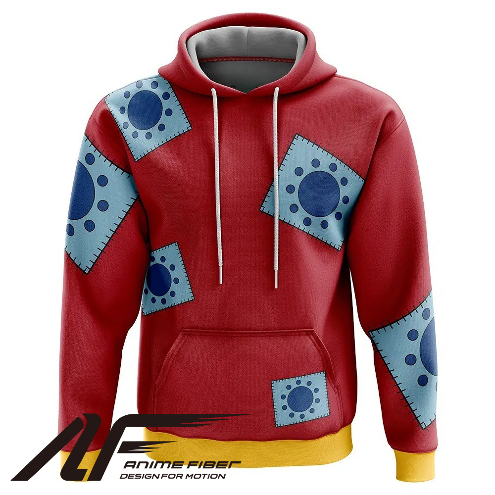 One Piece Luffy Wano Pattern Hoodie - ANIME FIBER