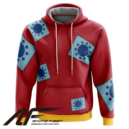 One Piece Luffy Wano Pattern Hoodie - ANIME FIBER