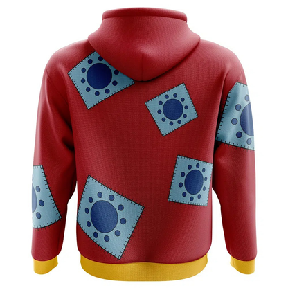One Piece Luffy Wano Pattern Hoodie - ANIME FIBER