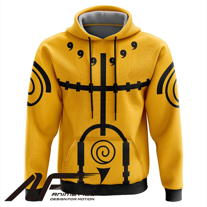 Naruto Shippuden Nine Tails Chakra Mode Hoodie - ANIME FIBER