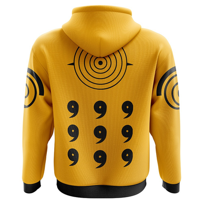 Naruto Shippuden Nine Tails Chakra Mode Hoodie - ANIME FIBER
