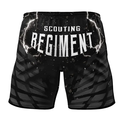 Attack on Titan Black Scouting Regiment Gym Shorts