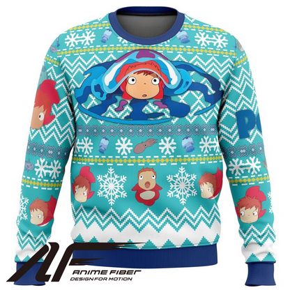 Studio Ghibli Magical Ponyo Christmas Sweatshirt