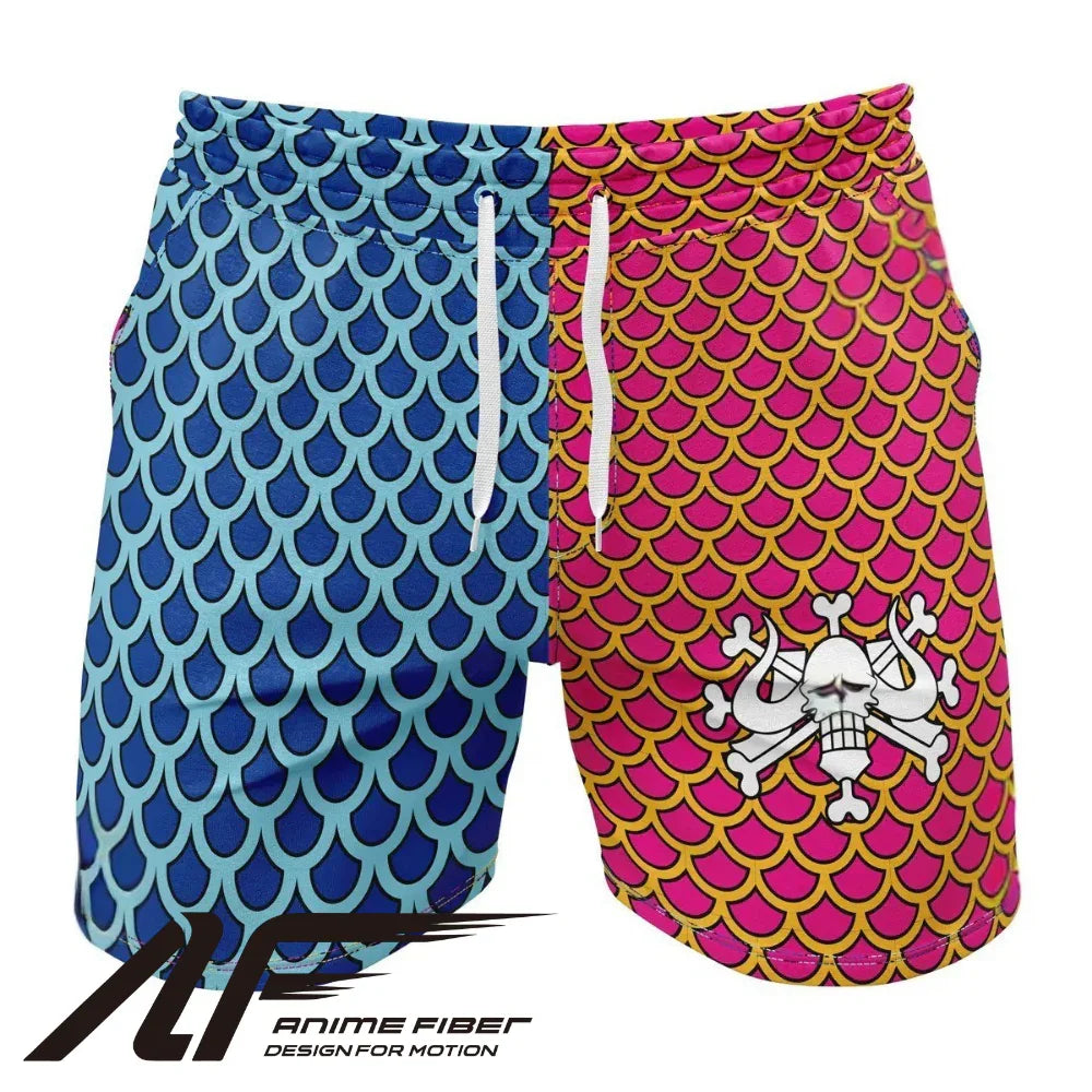 One Piece Kaido Pattern Gym Shorts