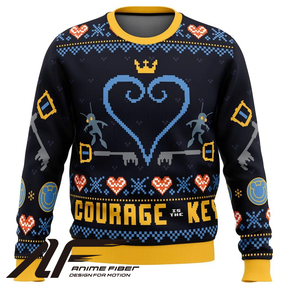 Kingdom Hearts Courage is the Key Christmas Sweatshirt
