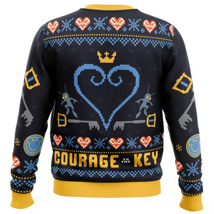 Kingdom Hearts Courage is the Key Christmas Sweatshirt