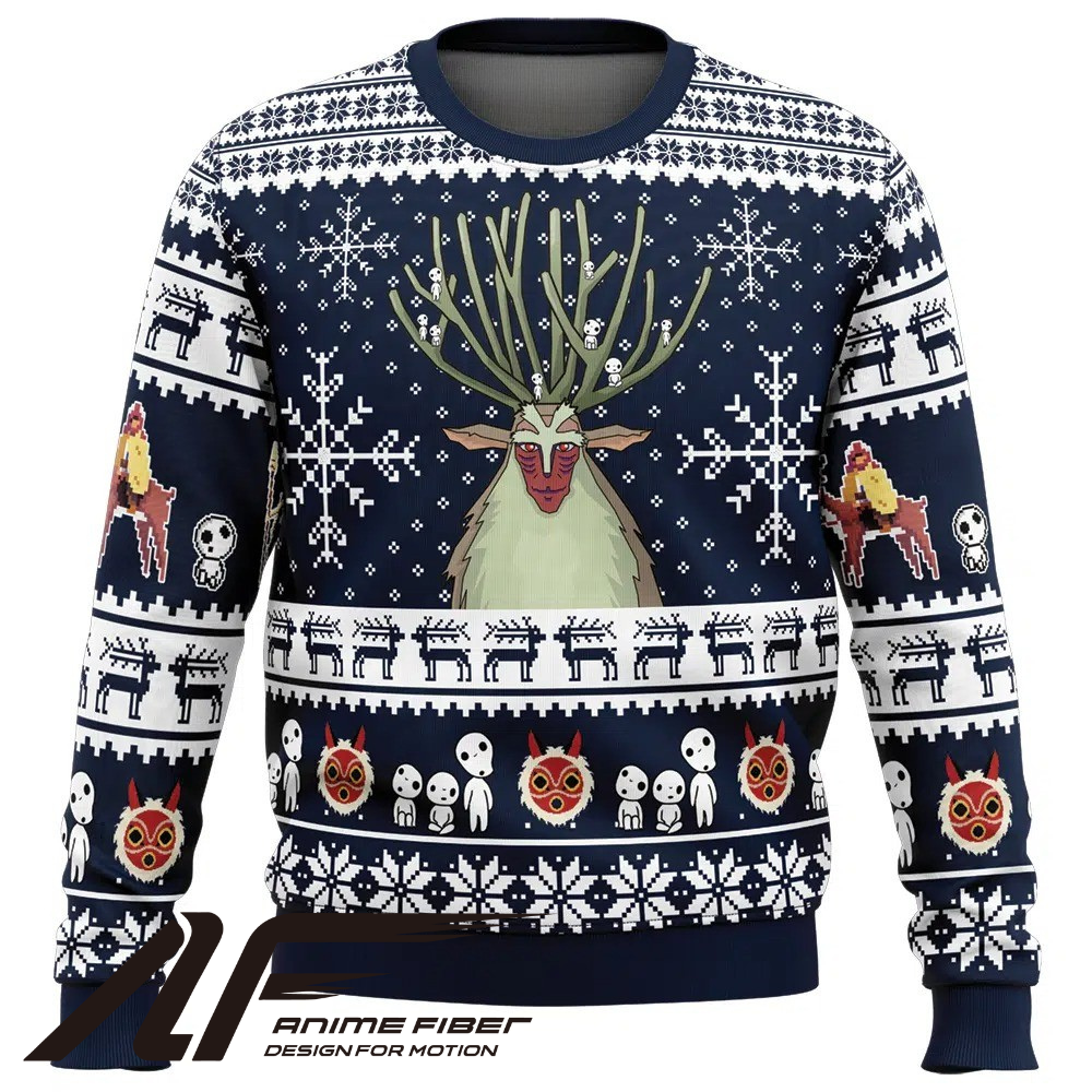 Ghibli Studio Princess Mononoke Christmas Sweatshirt