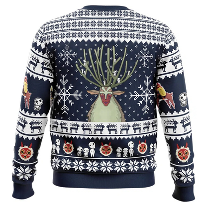Ghibli Studio Princess Mononoke Christmas Sweatshirt