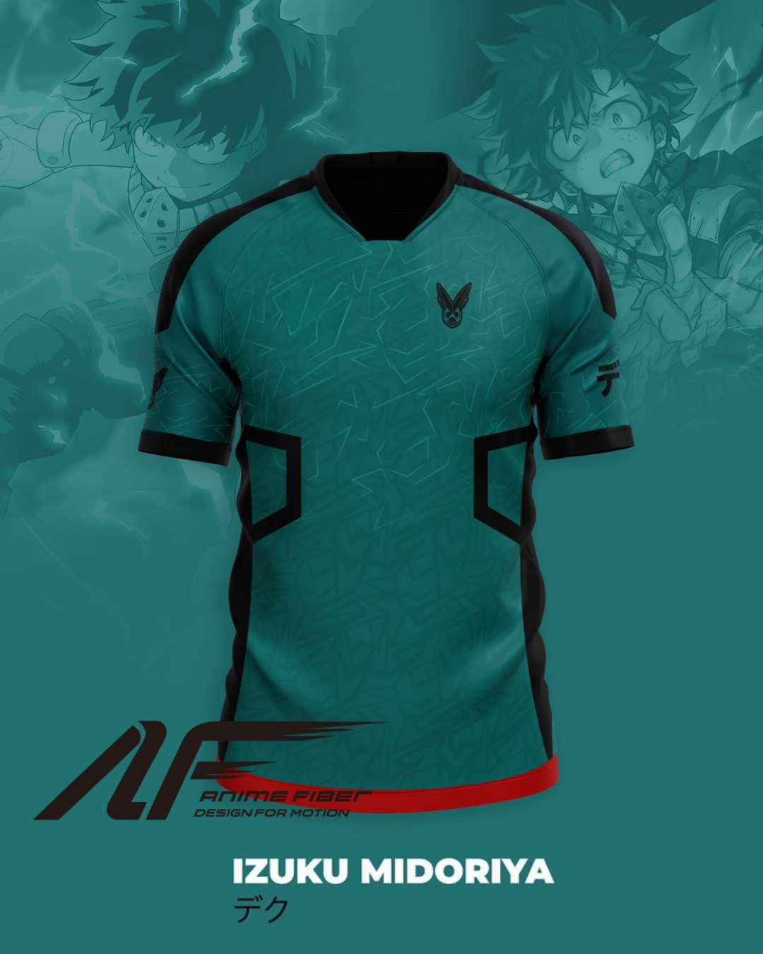 Izuku Midoriya Soccer Jersey | My Hero Academia Anime Jersey