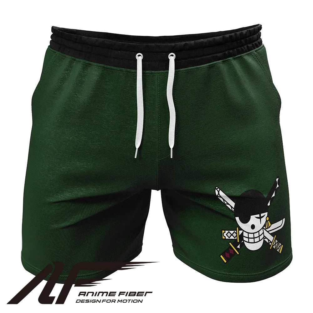 One Piece Roronoa Zoro Straw Hat Gym Shorts