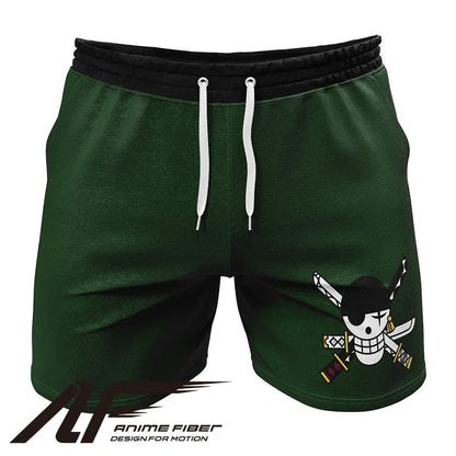One Piece Roronoa Zoro Straw Hat Gym Shorts