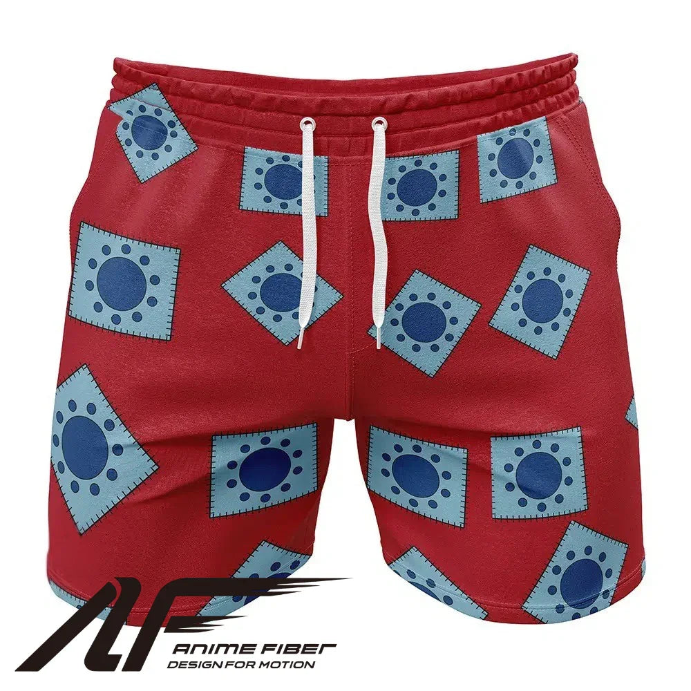 One Piece Luffy Wano Pattern Gym Shorts