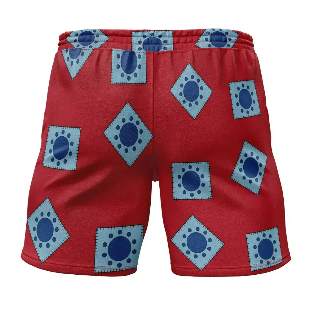 One Piece Luffy Wano Pattern Gym Shorts