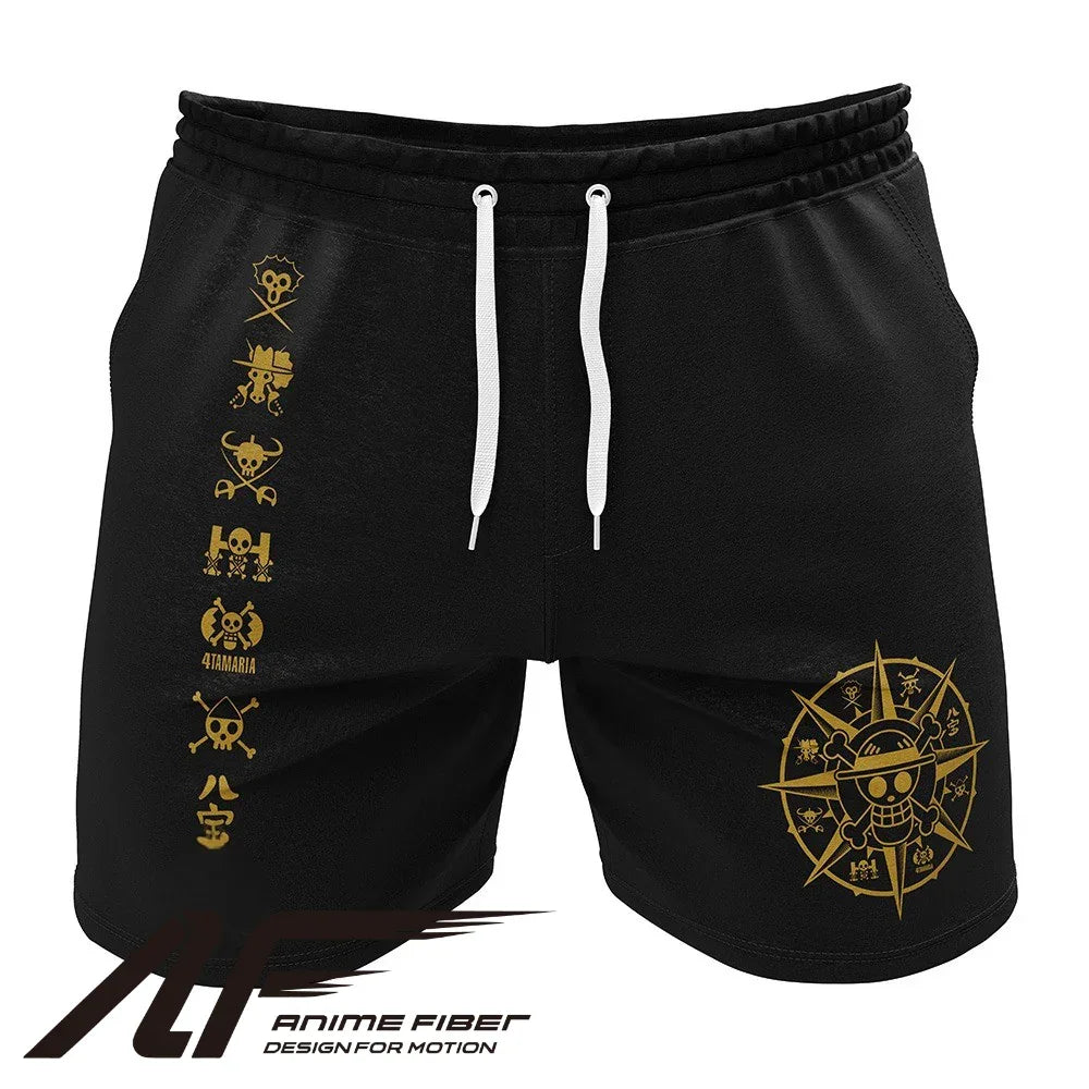 One Piece Straw Hat Grand Fleet Gym Shorts